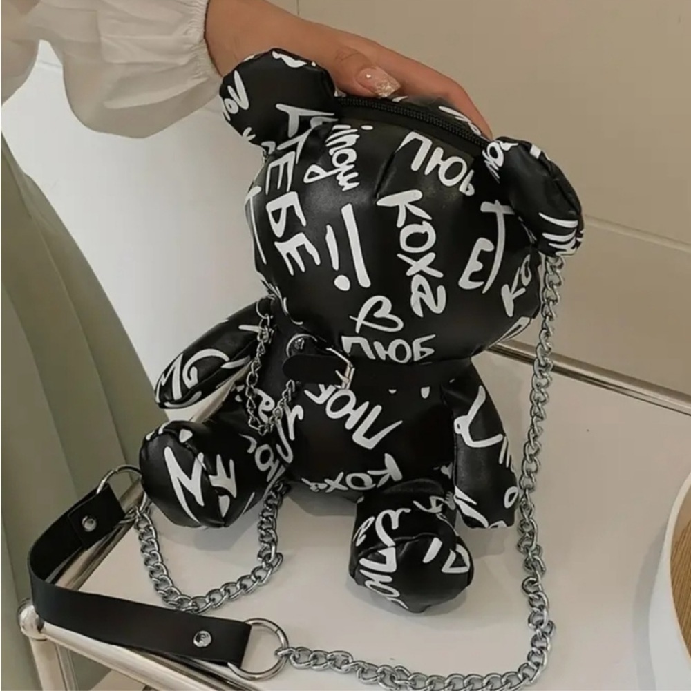 Metal Teddy Bear Purse - Picture 3 of 4